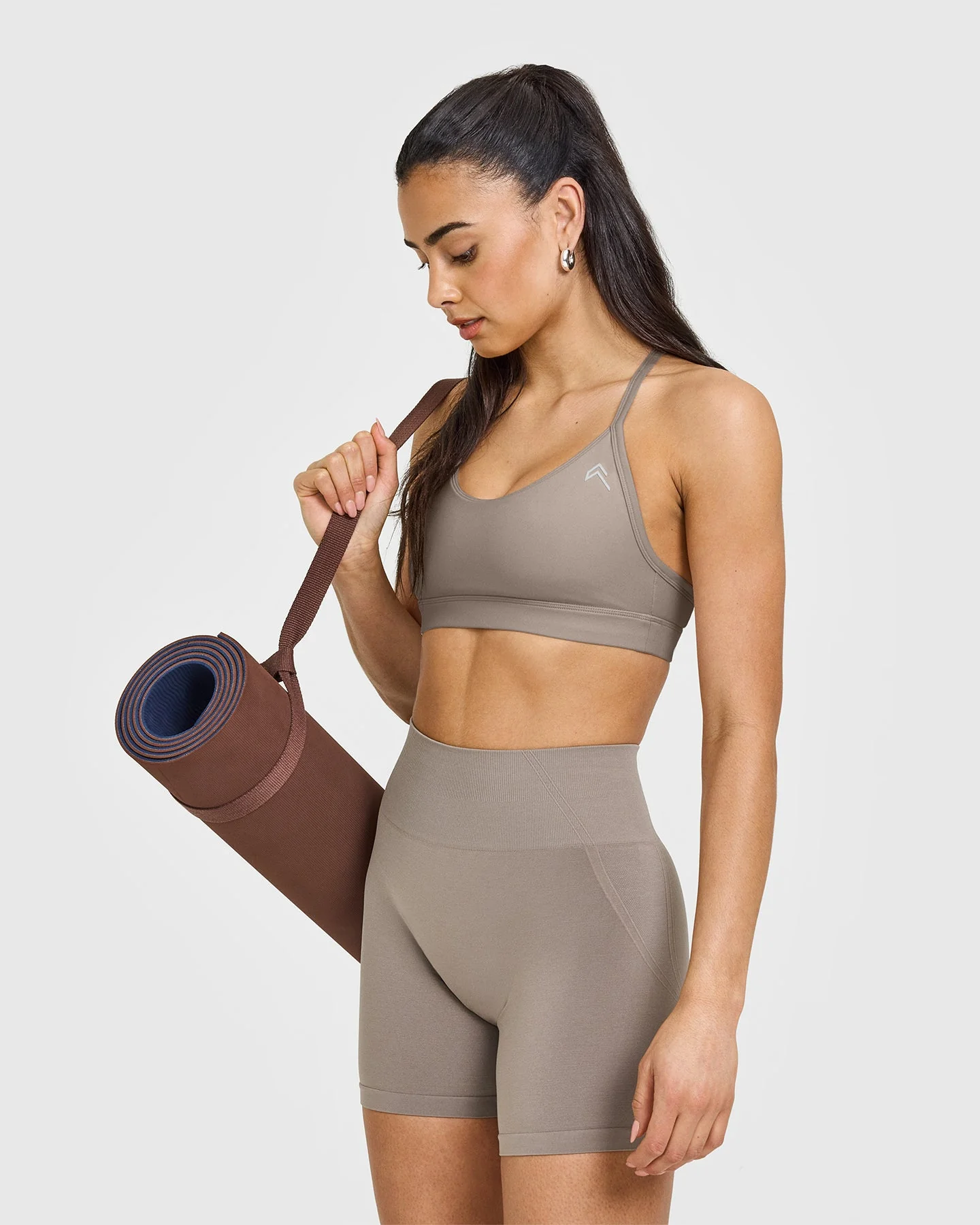 EffortlessLift™ Seamless Shorts with White Logo | Minky - Image 6