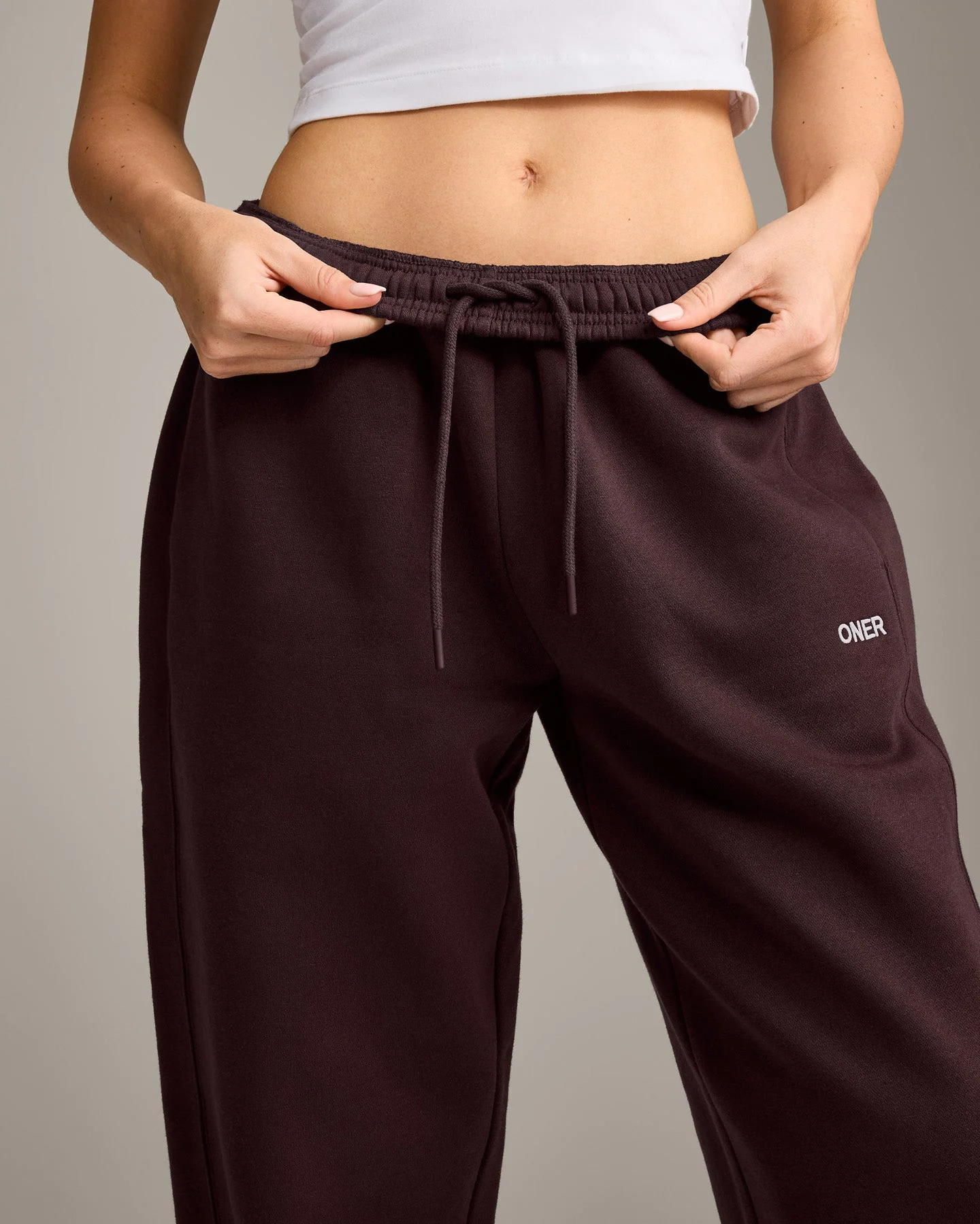 Foundations Cosy Joggers | Plum Brown - Image 6