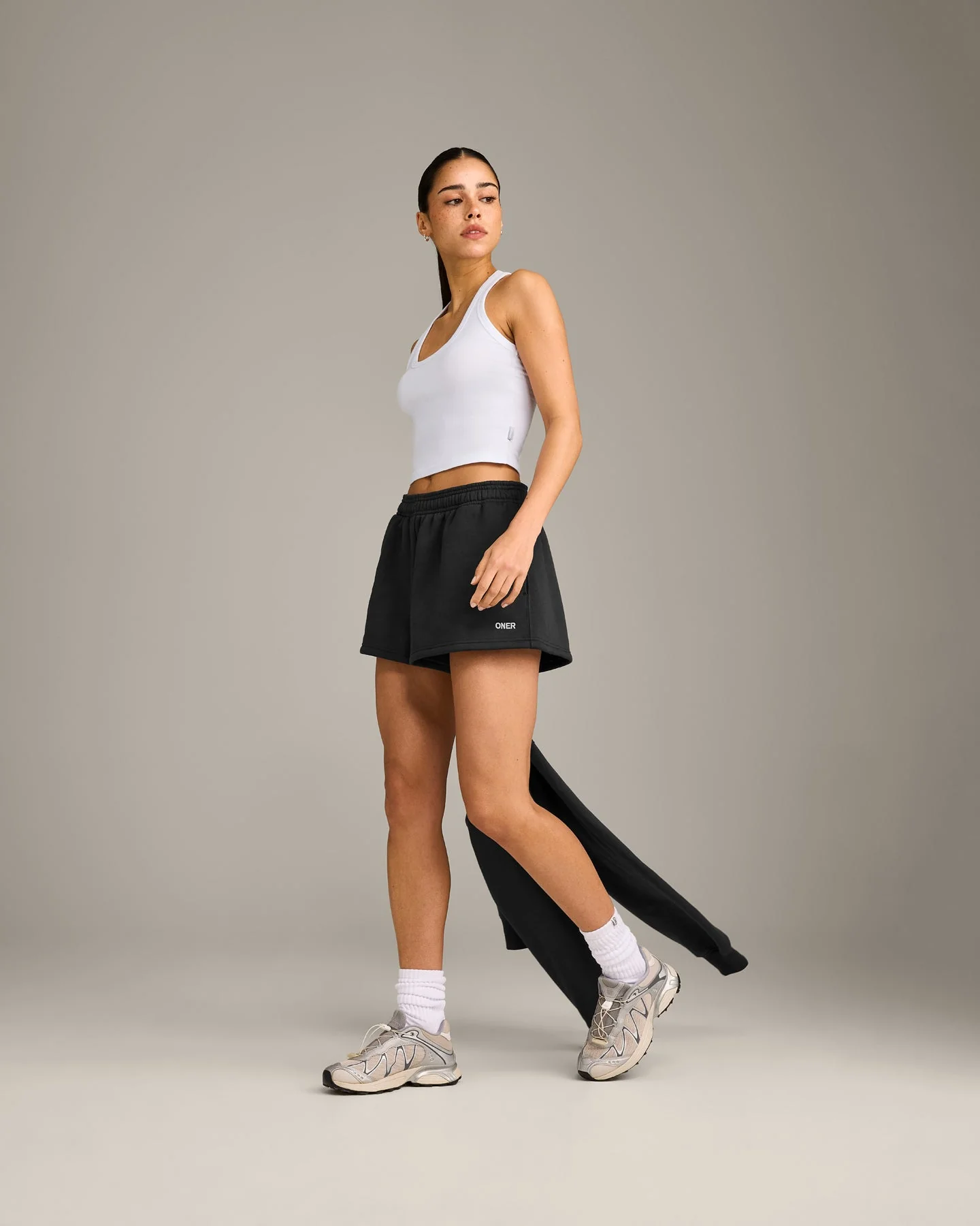 Foundations Cosy Oversized Shorts | Soft Black - Image 3