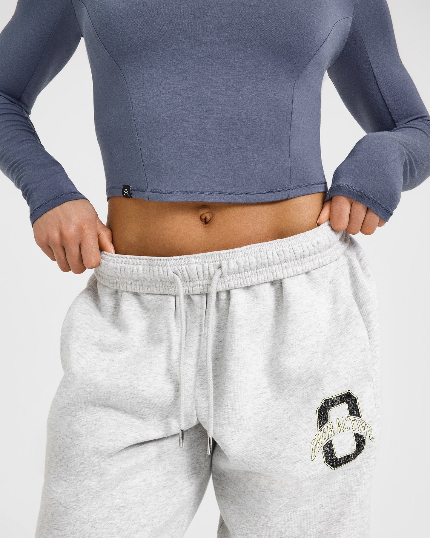 Foundations Joggers With Printed Graphic | Light Grey Marl - Image 5