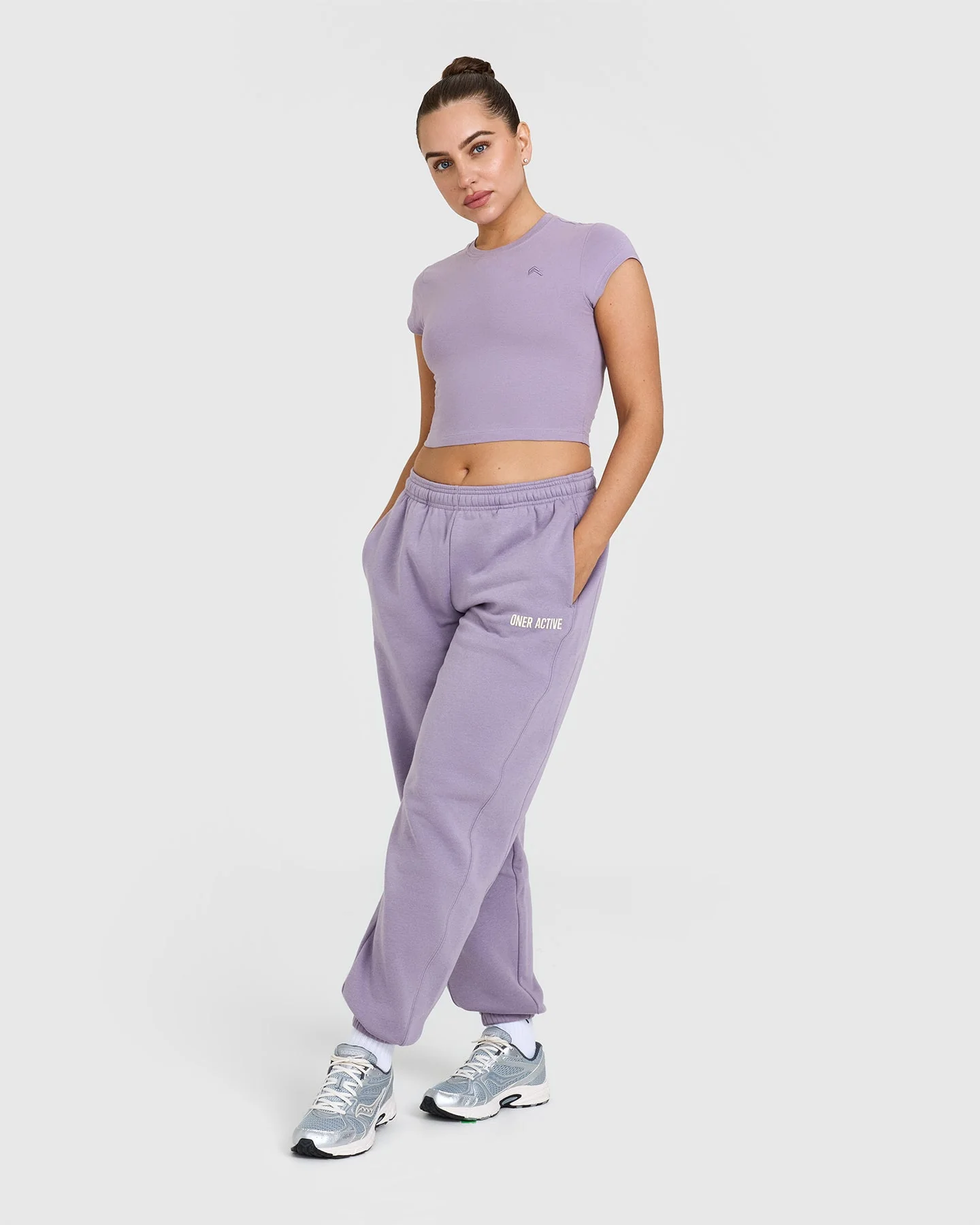 Foundations Joggers With Printed Graphic | Soft Purple - Image 3