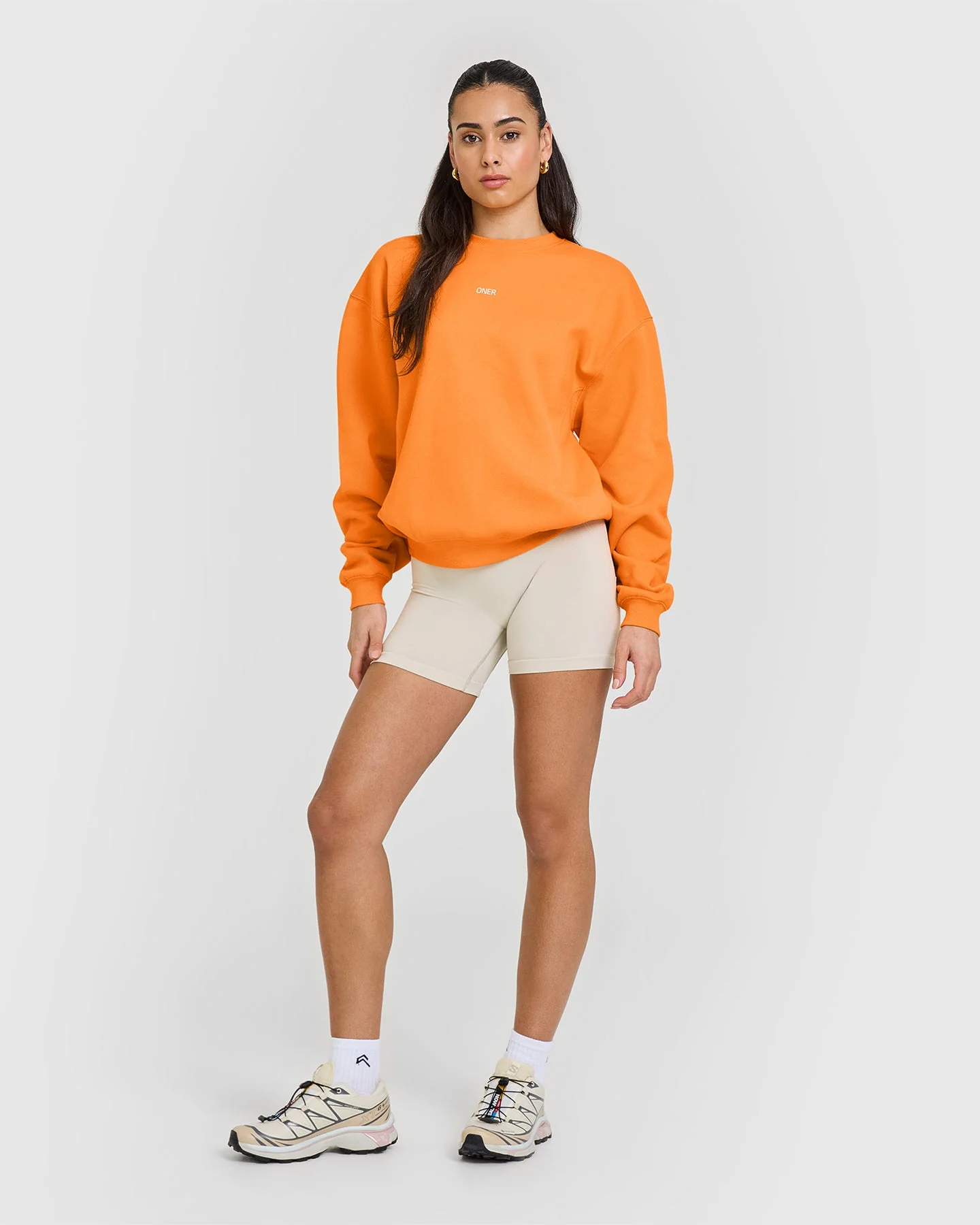 Foundations Raising the Bar Crew Neck Sweatshirt | Apricot Orange - Image 3