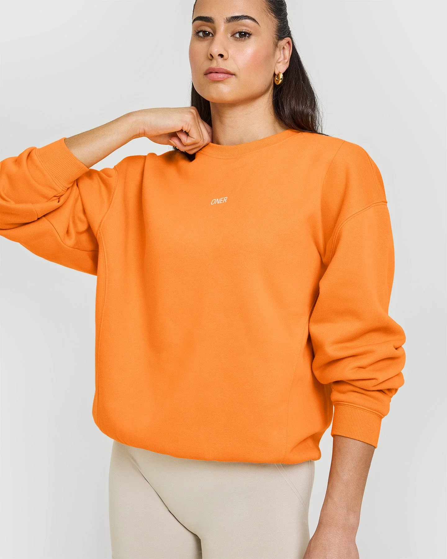 Foundations Raising the Bar Crew Neck Sweatshirt | Apricot Orange - Image 4