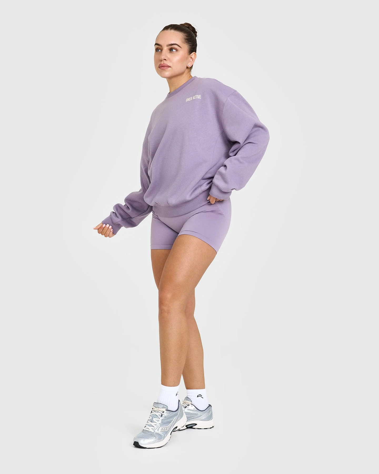 Foundations Sweatshirt With Printed Graphic | Soft Purple - Image 3
