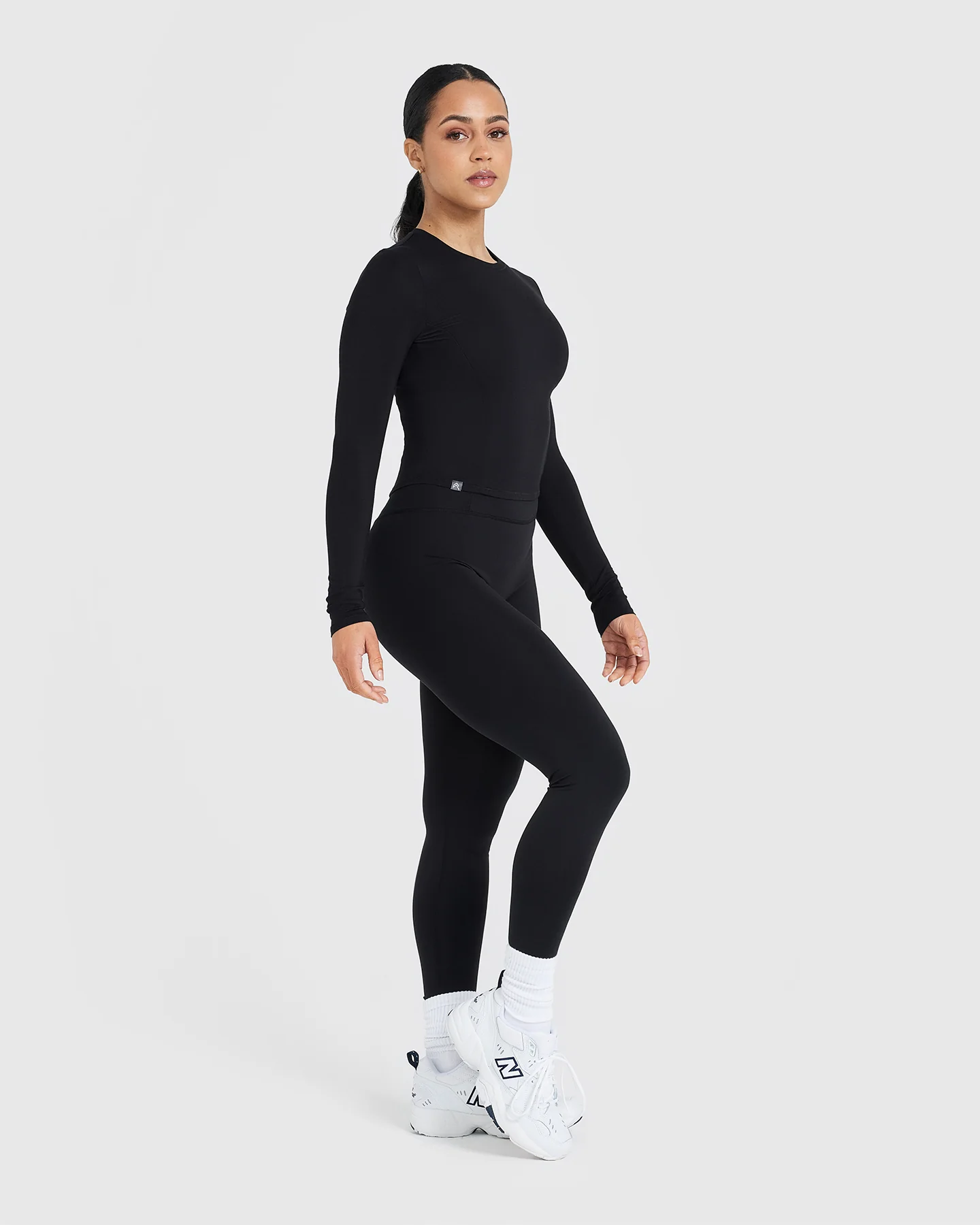 Mellow™ Soft Mid Long Sleeve Top | Black - Image 3