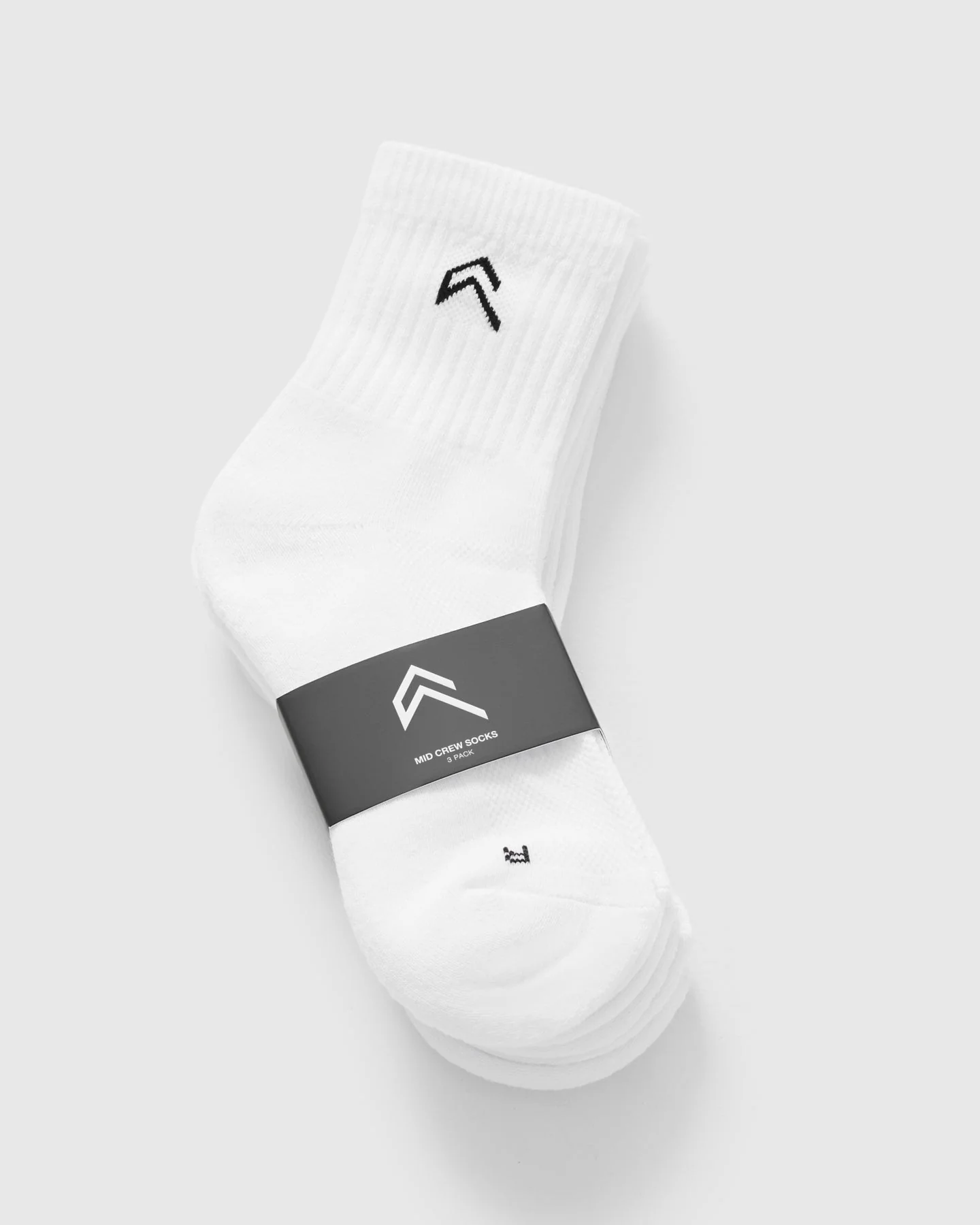 Mid Crew Socks 3 Pack | White - Image 5