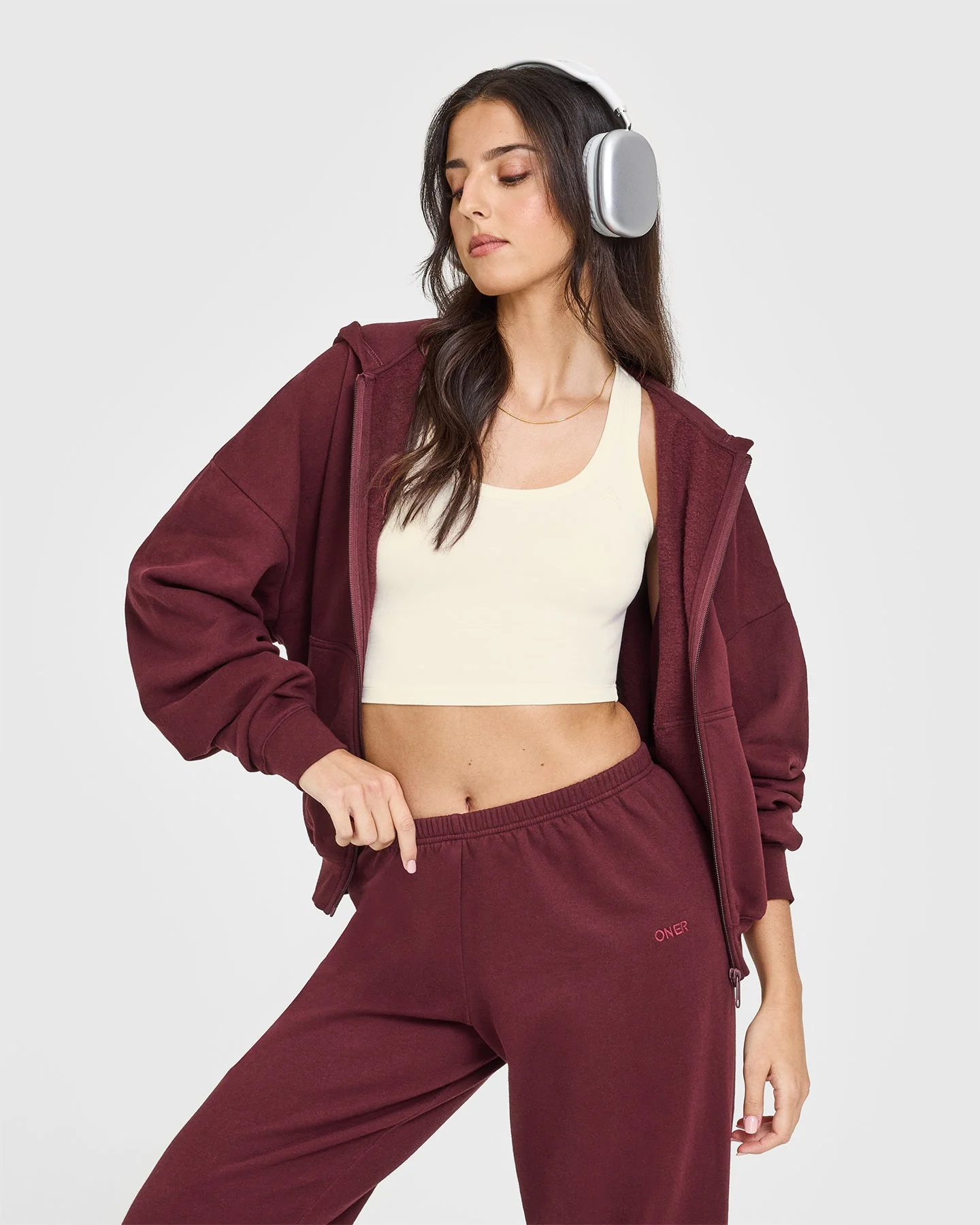 Mid Weight Joggers | Rosewood - Image 3