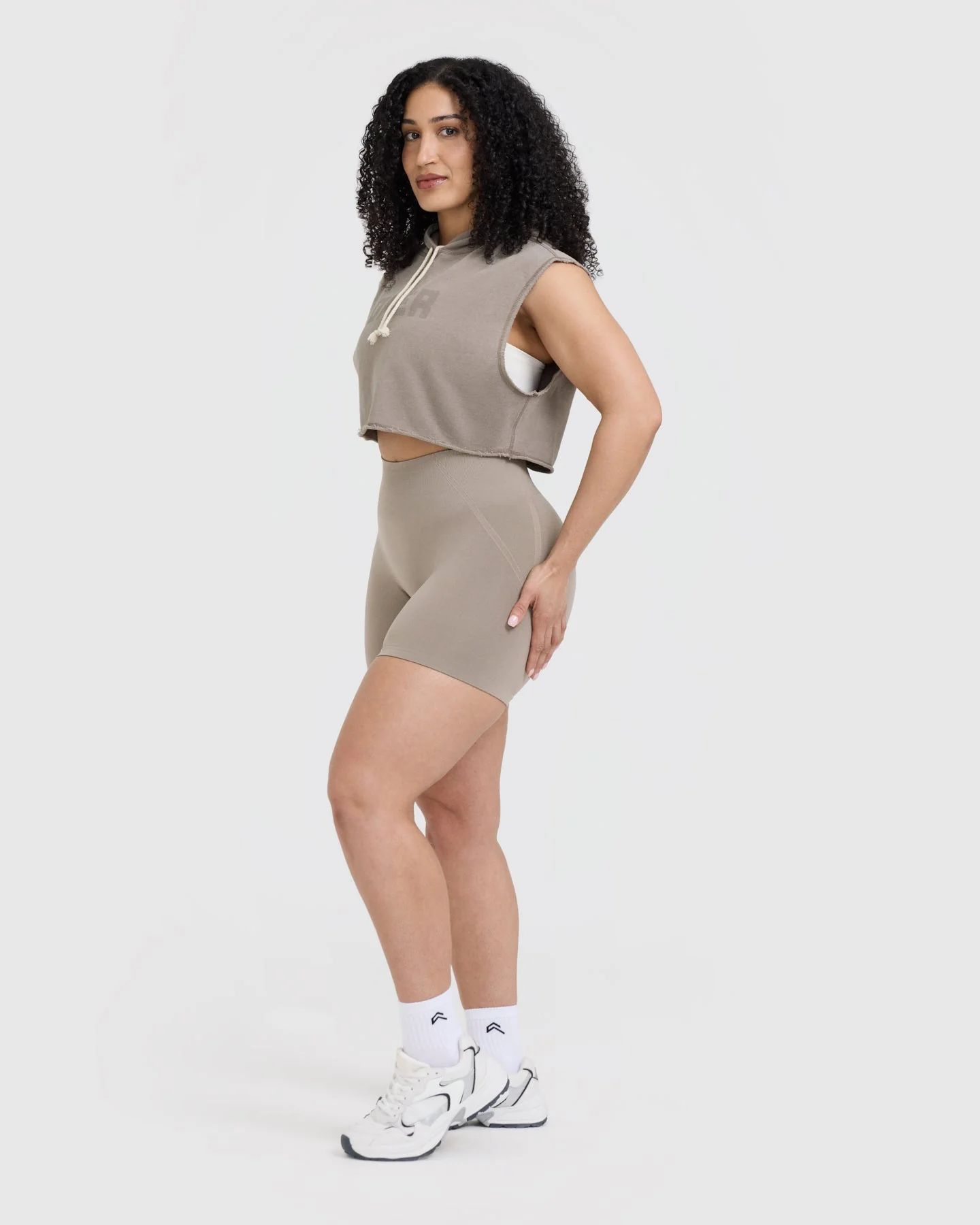 Raw Lounge Sleeveless Crop Hoodie | Washed Minky - Image 3