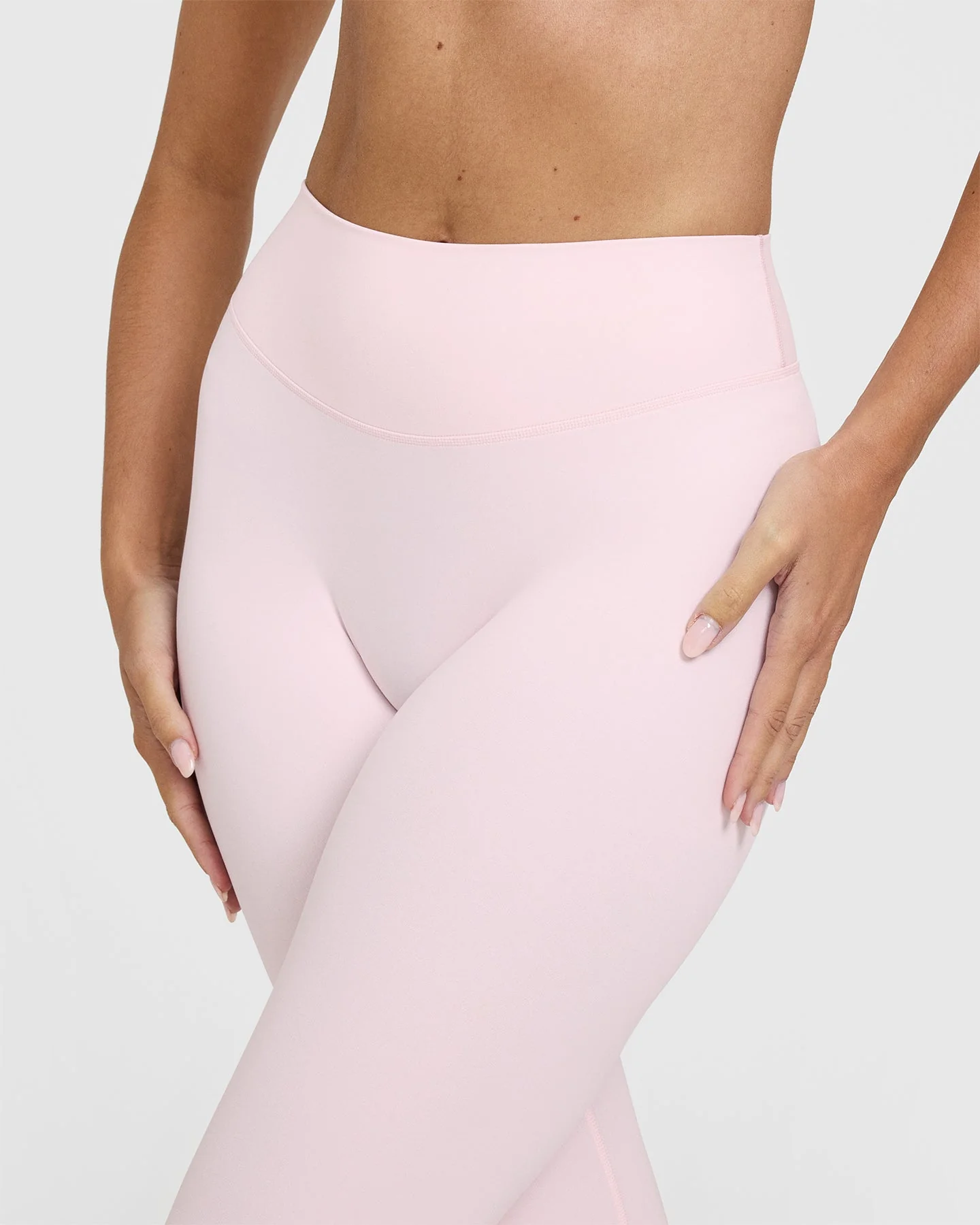 SoftMotion™ Leggings with White Logo | Ballet Pink - Image 4