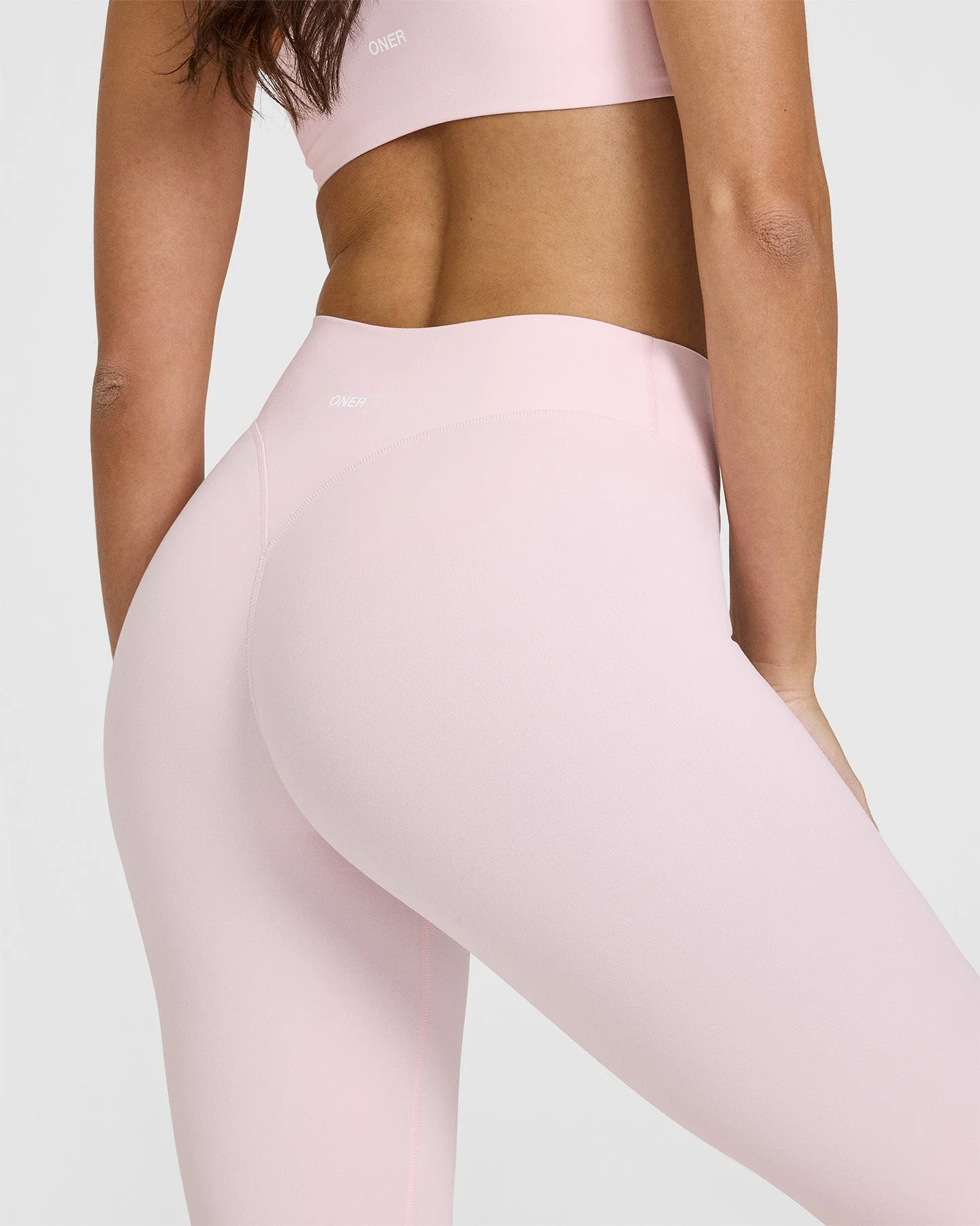 SoftMotion™ Leggings with White Logo | Ballet Pink - Image 5