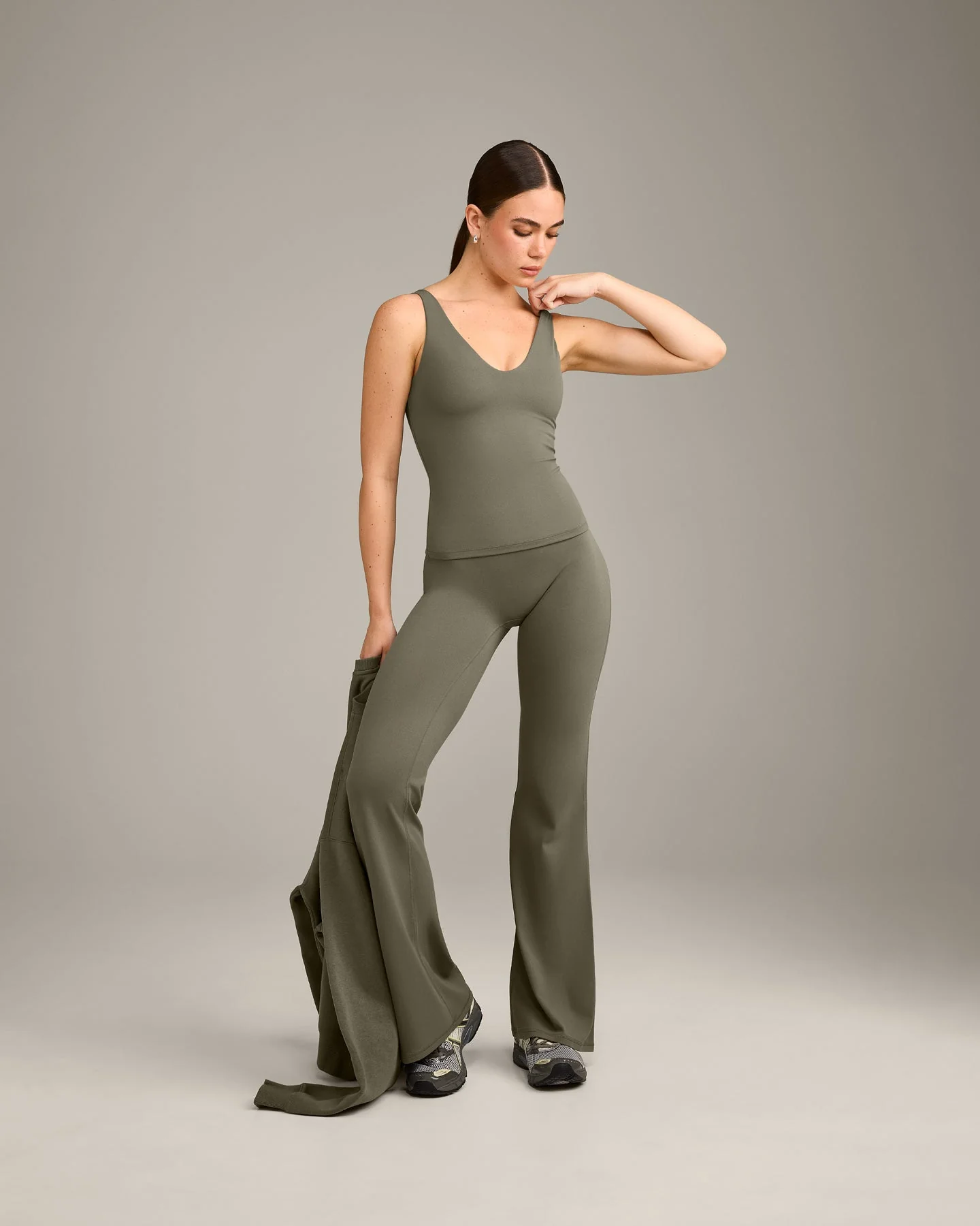 SoftMotion™ Scoop Neck Vest with Grey Logo | Alpine Green - Image 3