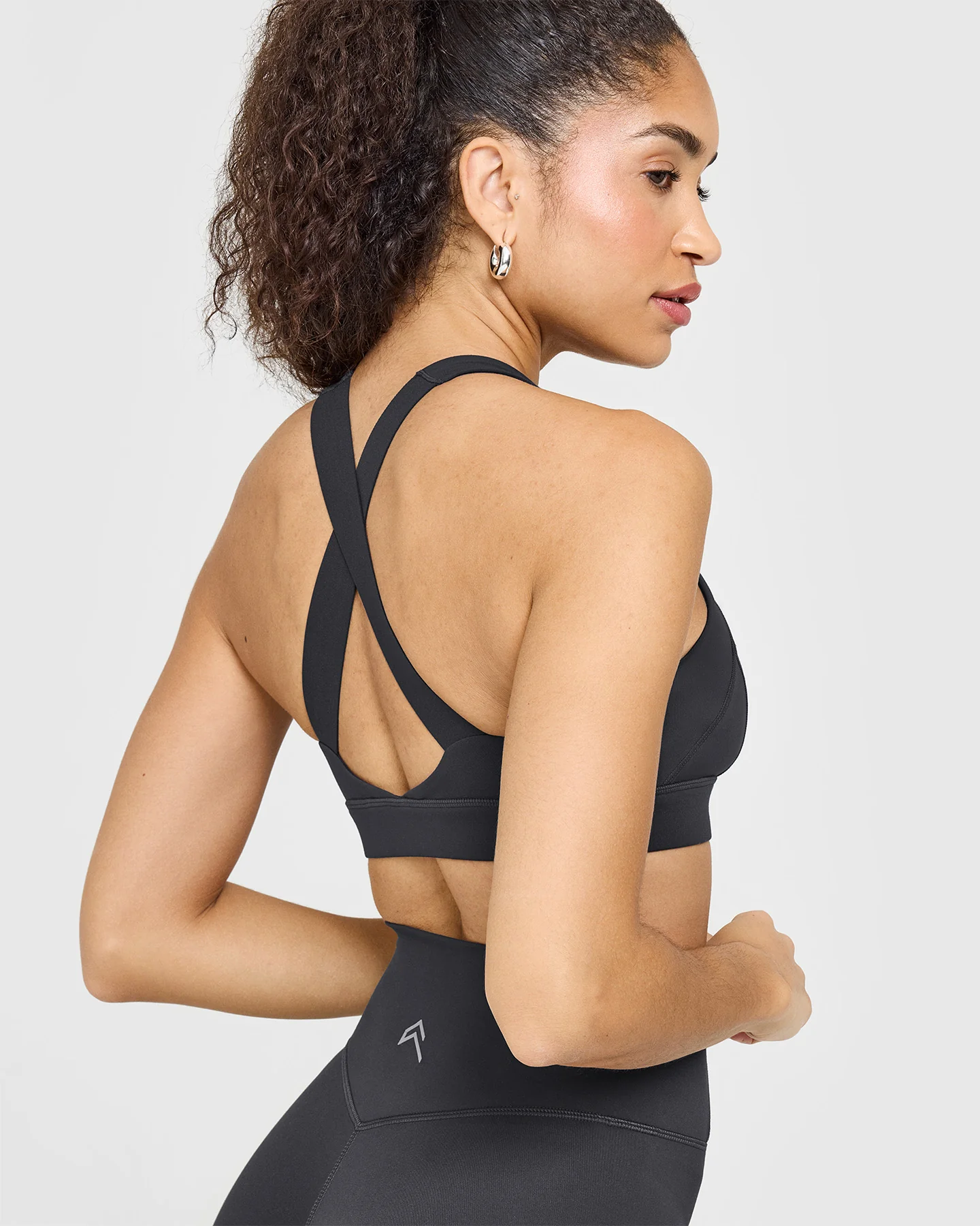 Timeless Wide Strap Sports Bra | Coal - Image 5