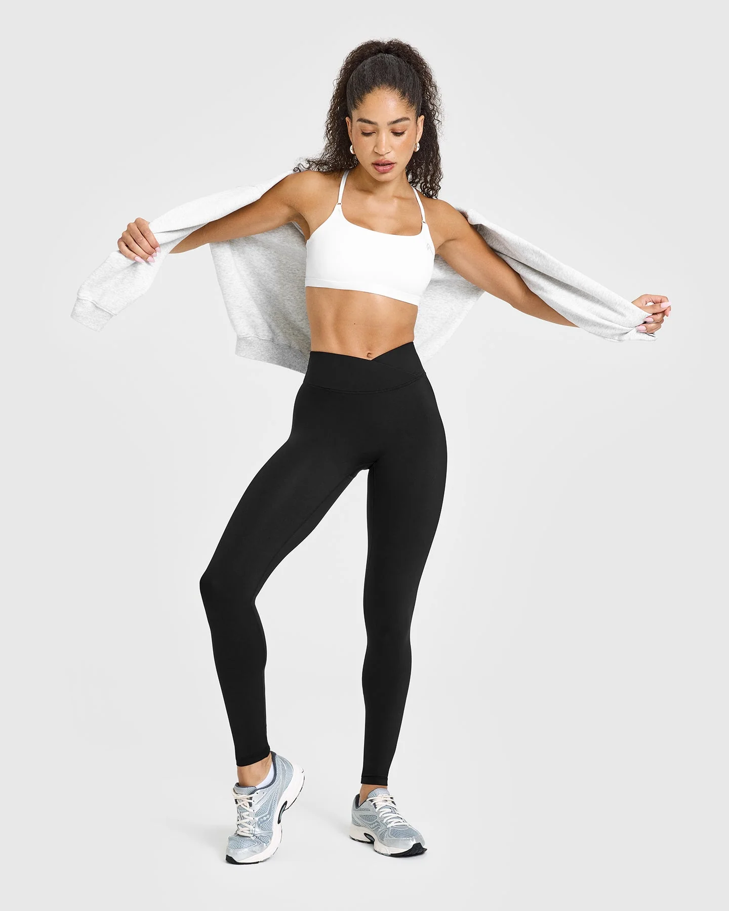 UnifiedMove Wrap Leggings White Logo | Black - Image 3